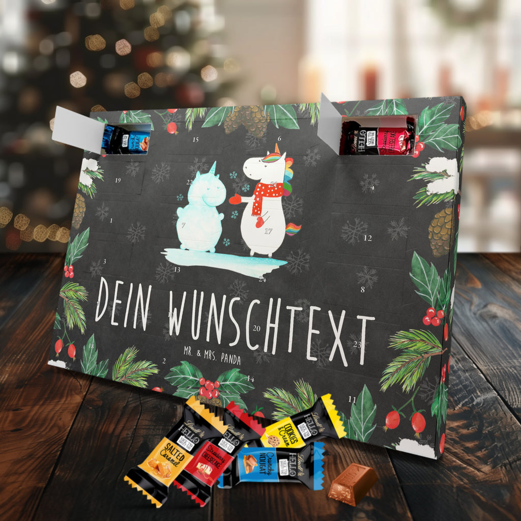 Personalisierter Markenschokolade Adventskalender Einhorn Schneemann Personalisierter Adventskalender, Einhorn, Einhörner, Einhorn Deko, Pegasus, Unicorn, Schneemann, Winter, Schnee, Kuchen, Weihnachten, kalt, Mütze, Handschuhe, X-Mas