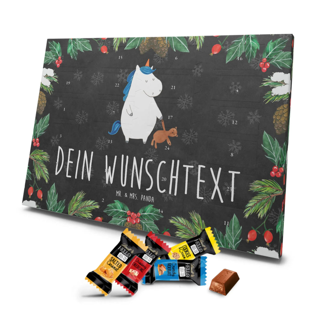 Personalisierter Markenschokolade Adventskalender Einhorn Teddy Personalisierter Adventskalender, Einhorn, Einhörner, Einhorn Deko, Pegasus, Unicorn, schlafen, gute Nacht, Single, Bett, Träumen, Freundin, Singleleben