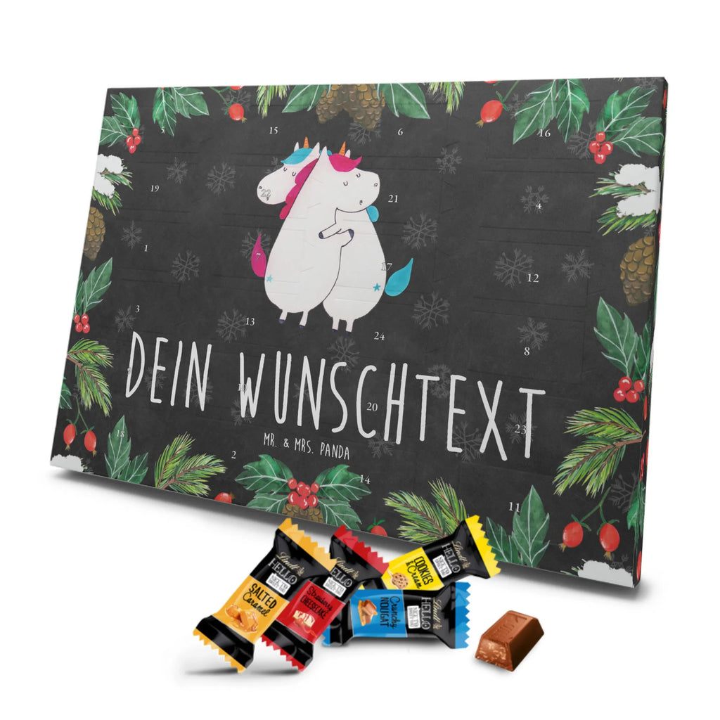 Personalisierter Markenschokolade Adventskalender Einhörner Umarmen Personalisierter Adventskalender, Einhorn, Einhörner, Einhorn Deko, Pegasus, Unicorn, Freundinnen, Freundin, BFF, Schwester, Schwestern, Familie, Geschwister, Sister, Liebe