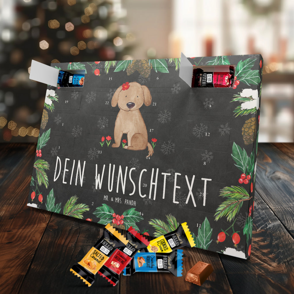 Personalisierter Markenschokolade Adventskalender Hund Dame Personalisierter Adventskalender, Hund, Hundemotiv, Haustier, Hunderasse, Tierliebhaber, Hundebesitzer, Sprüche, Hunde, Hundeliebe, Hundeglück, Liebe, Frauchen