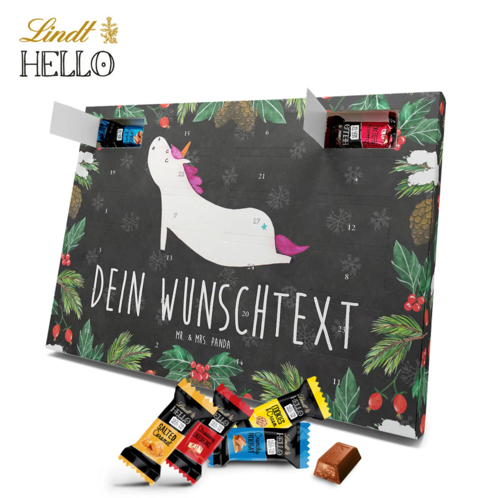 Personalisierter Markenschokolade Adventskalender Einhorn Yoga Personalisierter Adventskalender, Einhorn, Einhörner, Einhorn Deko, Pegasus, Unicorn, Yoga, Namaste, Achtsamkeit, Entspannung, Joga, Yogamatte, Sport, lustig, witzig, süß