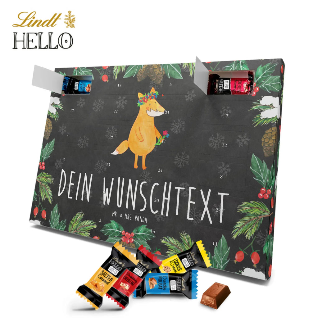 Personalisierter Markenschokolade Adventskalender Fuchs Blumen Personalisierter Adventskalender, Fuchs, Füchse, Fox, Liebe, Freundin, Fuchsmädchen, Blumenmädchen, Freundinnen, Liebesbeweis, Blume, Blumen, Motivation, Freude, ich, mich, Selbstliebe