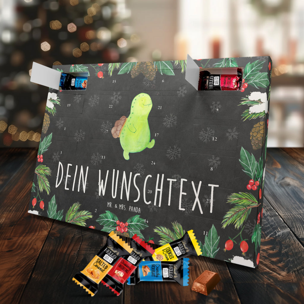 Personalisierter Markenschokolade Adventskalender Schildkröte Pfeifen Personalisierter Adventskalender, Schildkröte, Schildi, Schildkröten, fröhlich, Glück, Motivation, Lebensfreude, Depression, Trennung, Neuanfang