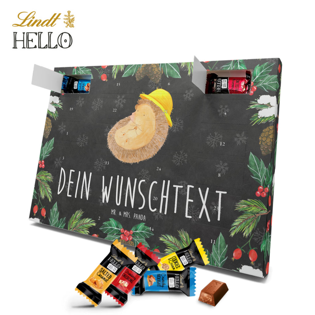 Personalisierter Markenschokolade Adventskalender Igel Beten Personalisierter Adventskalender, Tiermotive, Gute Laune, lustige Sprüche, Tiere, Igel, Igel mit Hut, Sonnenhut, Gott, Amen, beten, Leben, Dankbarkeit, Dankbar sein, dankbar, genießen