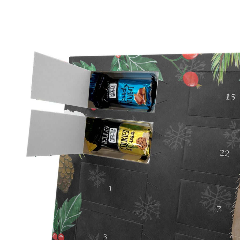 Personalisierter Markenschokolade Adventskalender Murmeltier Personalisierter Adventskalender, Tiermotive, Gute Laune, lustige Sprüche, Tiere, Murmeltier, Knigge, Fröhlichkeit, Freundlichkeit, Respekt, Anstand