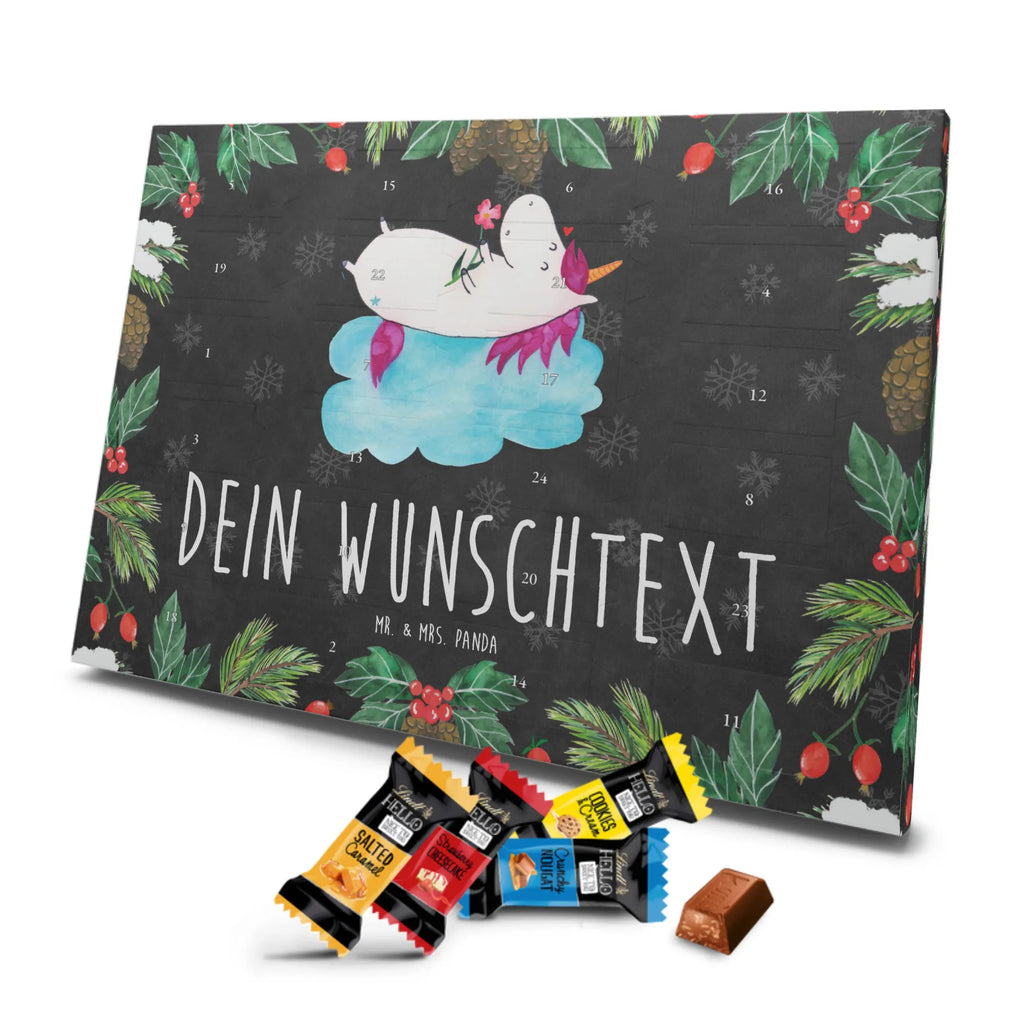 Personalisierter Markenschokolade Adventskalender Einhorn Verliebt Personalisierter Adventskalender, Einhorn, Einhörner, Einhorn Deko, Pegasus, Unicorn, verliebt, Liebe, Liebesbeweis, Freundin, Wolke