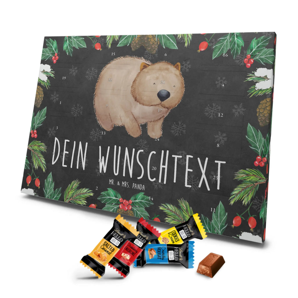 Personalisierter Markenschokolade Adventskalender Wombat Personalisierter Adventskalender, Tiermotive, Gute Laune, lustige Sprüche, Tiere, Wombat, Das Leben ist schön, Motivation, Spruch, Australien