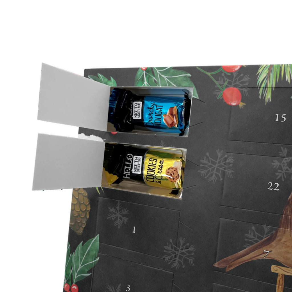 Personalisierter Markenschokolade Adventskalender Rotkehlchen Schlitten Personalisierter Adventskalender, Winter, Weihnachten, Weihnachtsdeko, Nikolaus, Advent, Heiligabend, Wintermotiv, Schlitten, Vogel