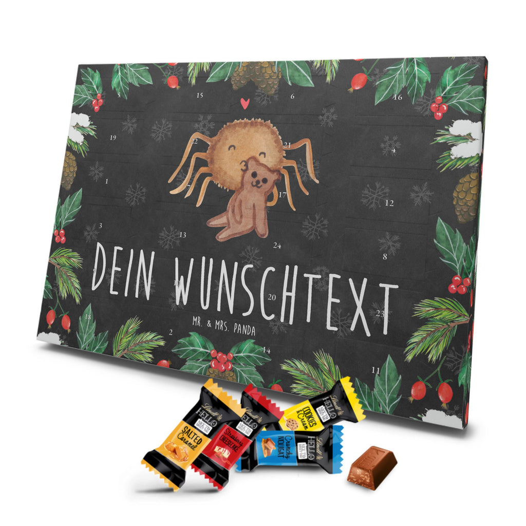 Personalisierter Markenschokolade Adventskalender Spinne Agathe Teddy Personalisierter Adventskalender, Spinne Agathe, Spinne, Agathe, Videos, Merchandise, Freundschaft, Liebesgeschenk, Verliebt, Liebesbeweis, Teddy, Treue, Miteinander, Dankeschön