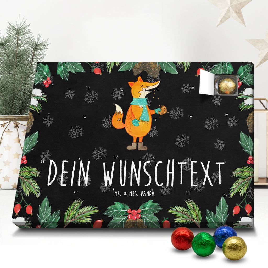 Personalisierter Schoko Adventskalender Fuchs Keks Personalisierter Adventskalender, Adventskalender mit Namen, Fuchs, Füchse, Backen Spruch, Kekse, Winter, Weihnachtszeit, Plätzchen, Liebe, Küche Deko