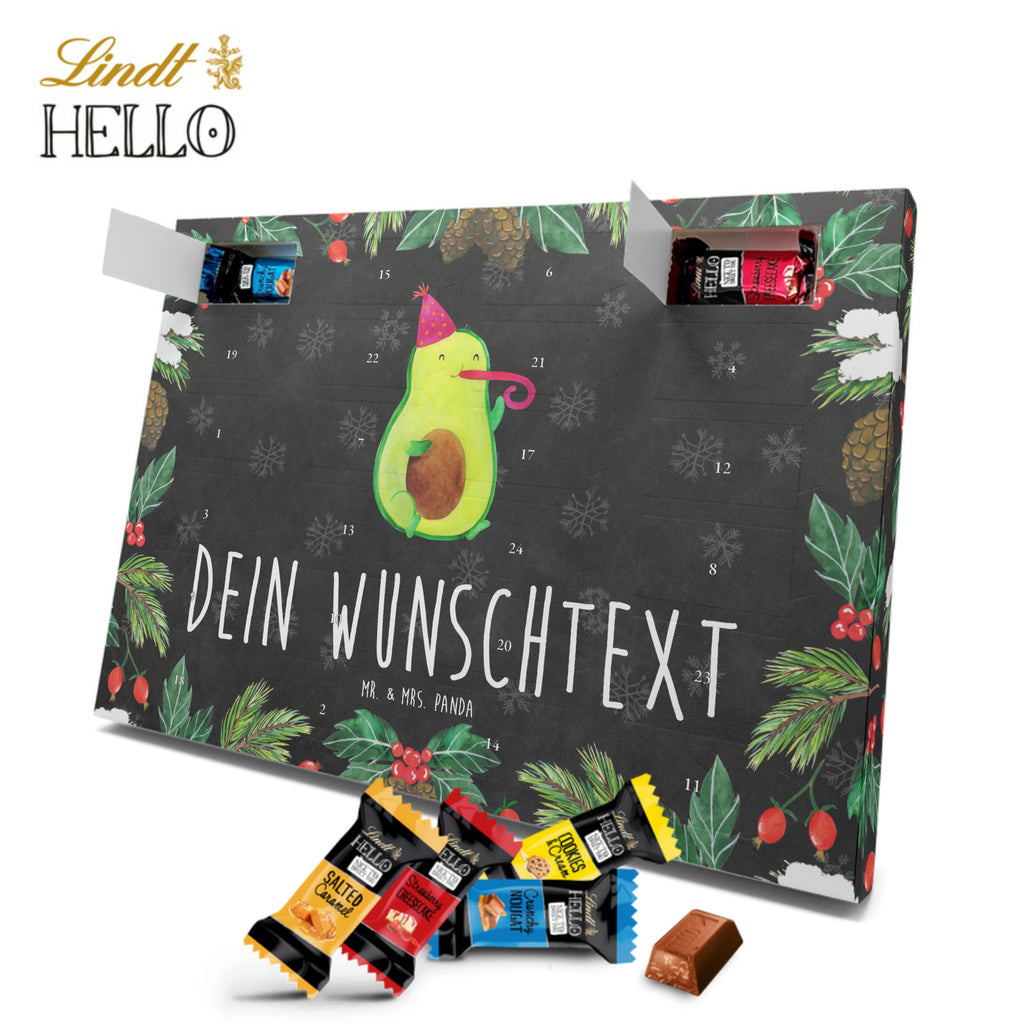 Personalisierter Markenschokolade Adventskalender Avocado Feier Personalisierter Adventskalender, Avocado, Veggie, Vegan, Gesund, Party, Feierlichkeit, Feier, Fete, Geburtstag, Gute Laune, Tröte