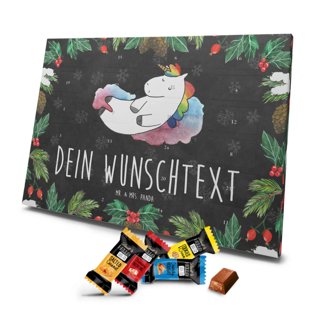 Personalisierter Markenschokolade Adventskalender Einhorn Wolke 7 Personalisierter Adventskalender, Einhorn, Einhörner, Einhorn Deko, Pegasus, Unicorn, verliebt, Menschen, witzig, lustig, Geschenk, Glaube, Realität, Lächeln