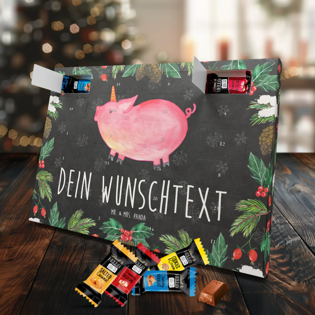 Personalisierter Markenschokolade Adventskalender Einhorn Schwein Personalisierter Adventskalender, Einhorn, Einhörner, Einhorn Deko, Pegasus, Unicorn, Party, Spaß, Schwein, Schweinhorn, Bauer, witzig. lustig, Spruch, geschenk, Pig, Piggy, funny, english, englisch