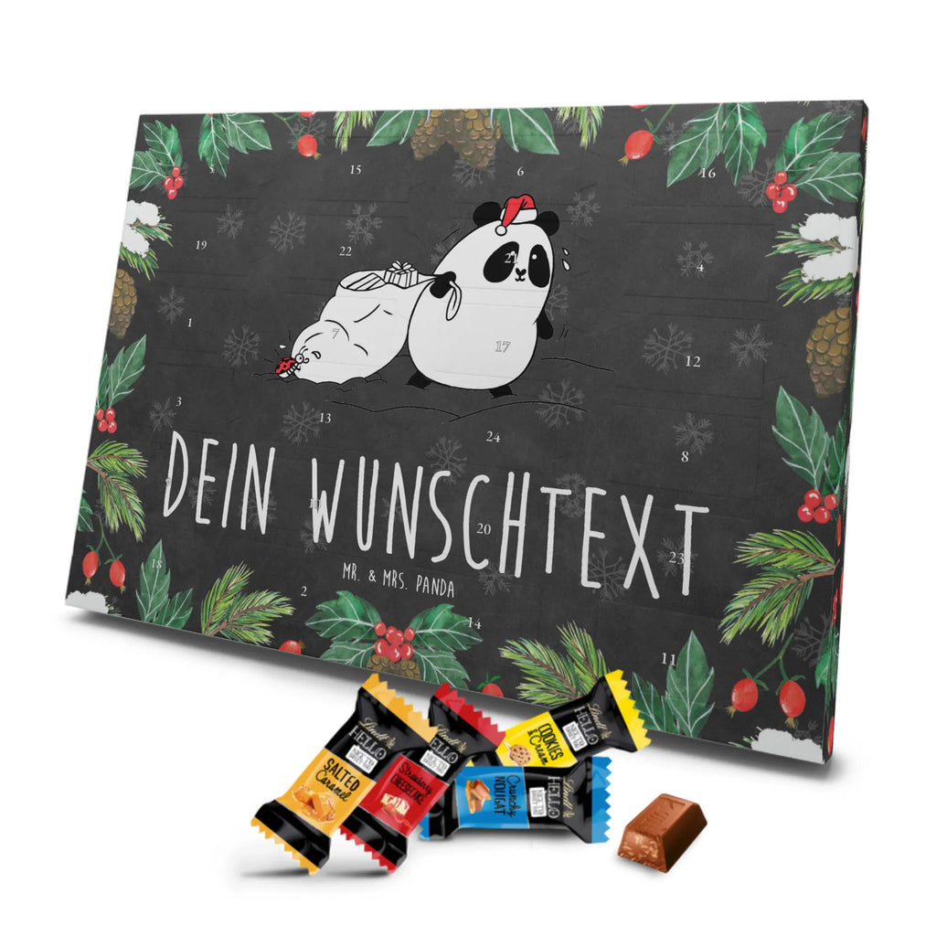 Personalisierter Markenschokolade Adventskalender Panda Weihnachten Personalisierter Adventskalender