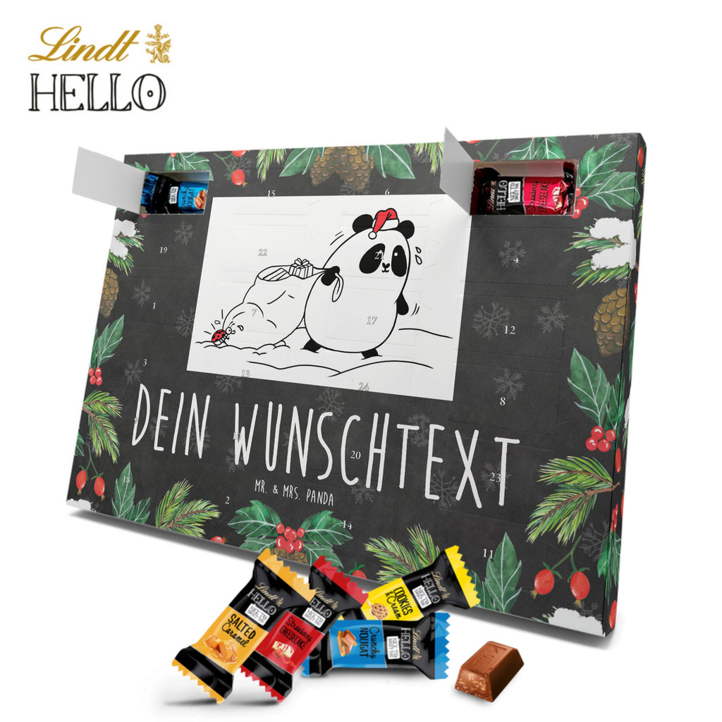 Personalisierter Markenschokolade Adventskalender Panda Weihnachten Personalisierter Adventskalender