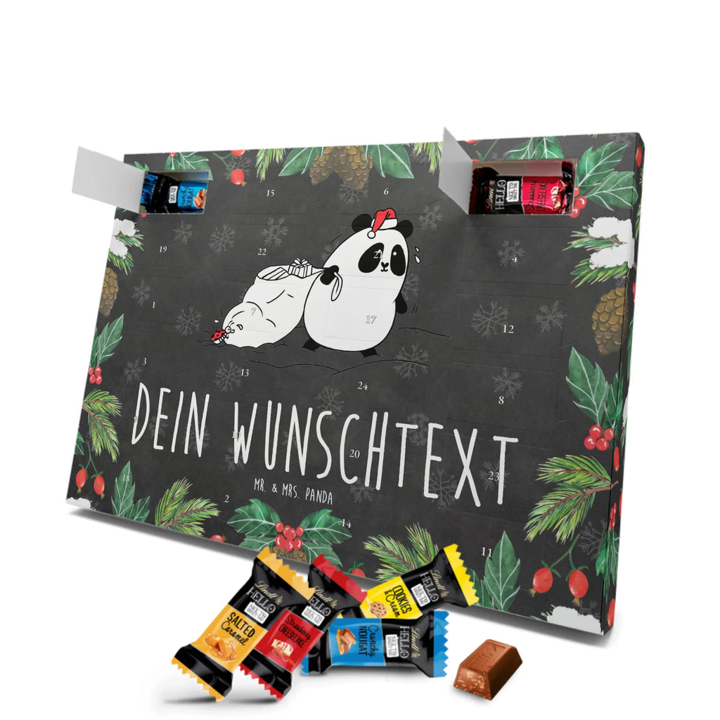 Personalisierter Markenschokolade Adventskalender Panda Weihnachten Personalisierter Adventskalender