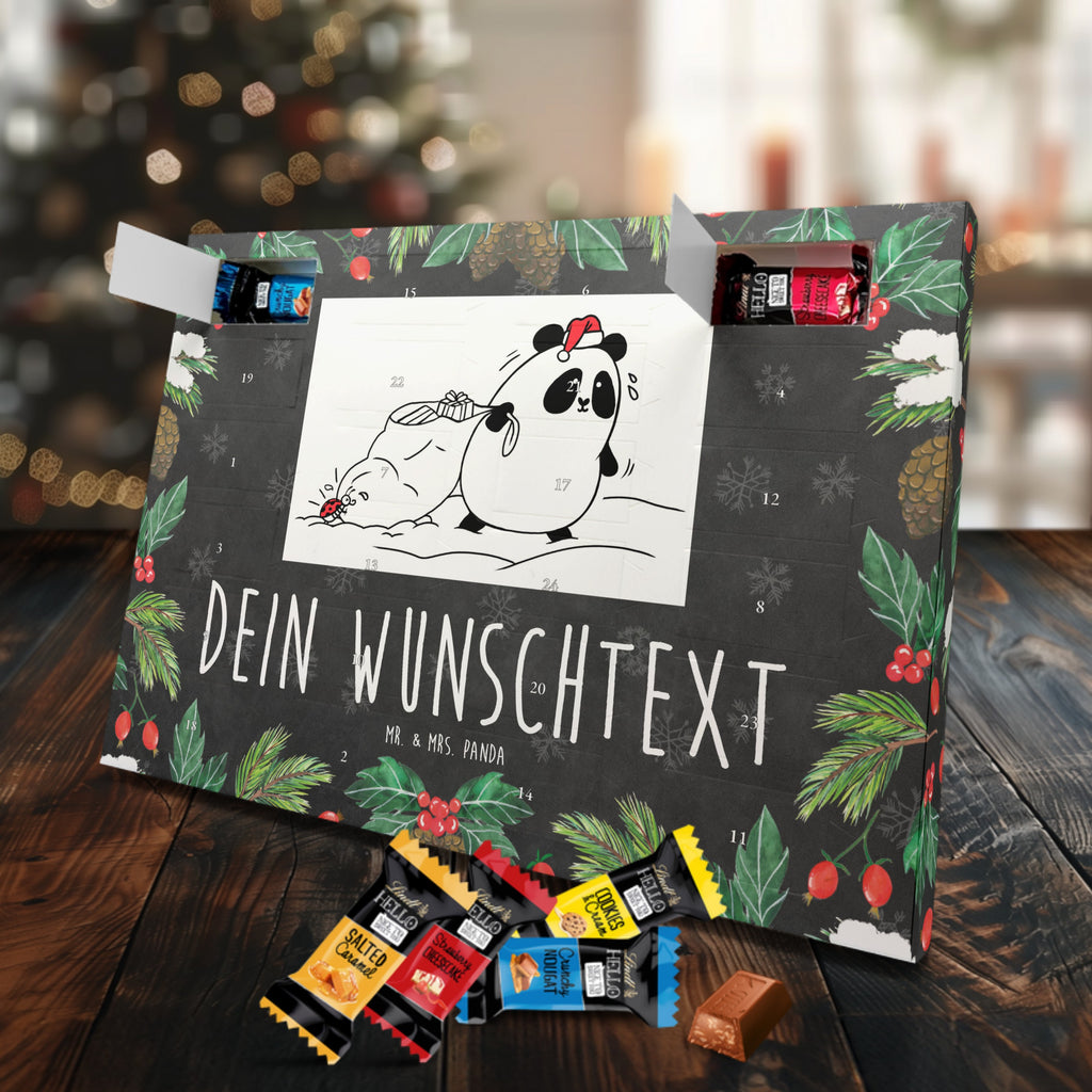 Personalisierter Markenschokolade Adventskalender Panda Weihnachten Personalisierter Adventskalender