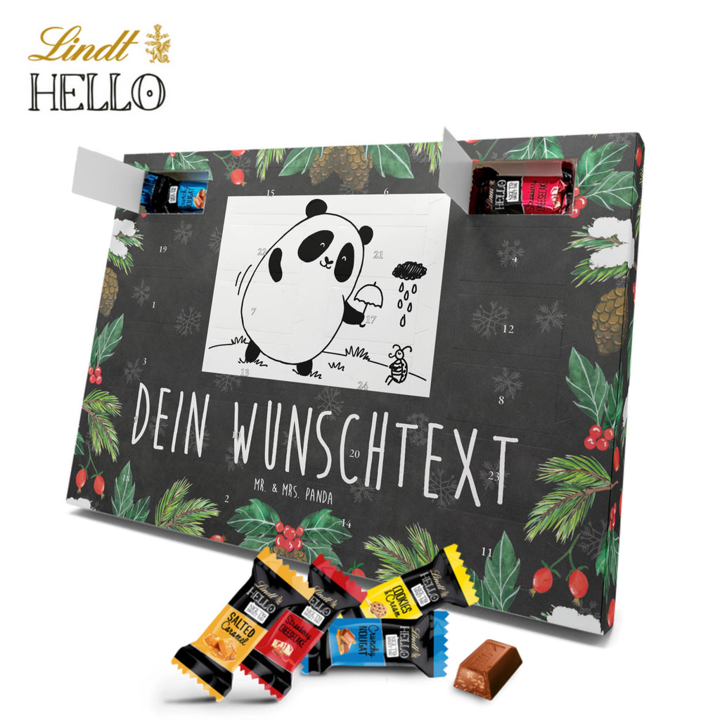 Personalisierter Markenschokolade Adventskalender Panda Zusammenhalt Personalisierter Adventskalender