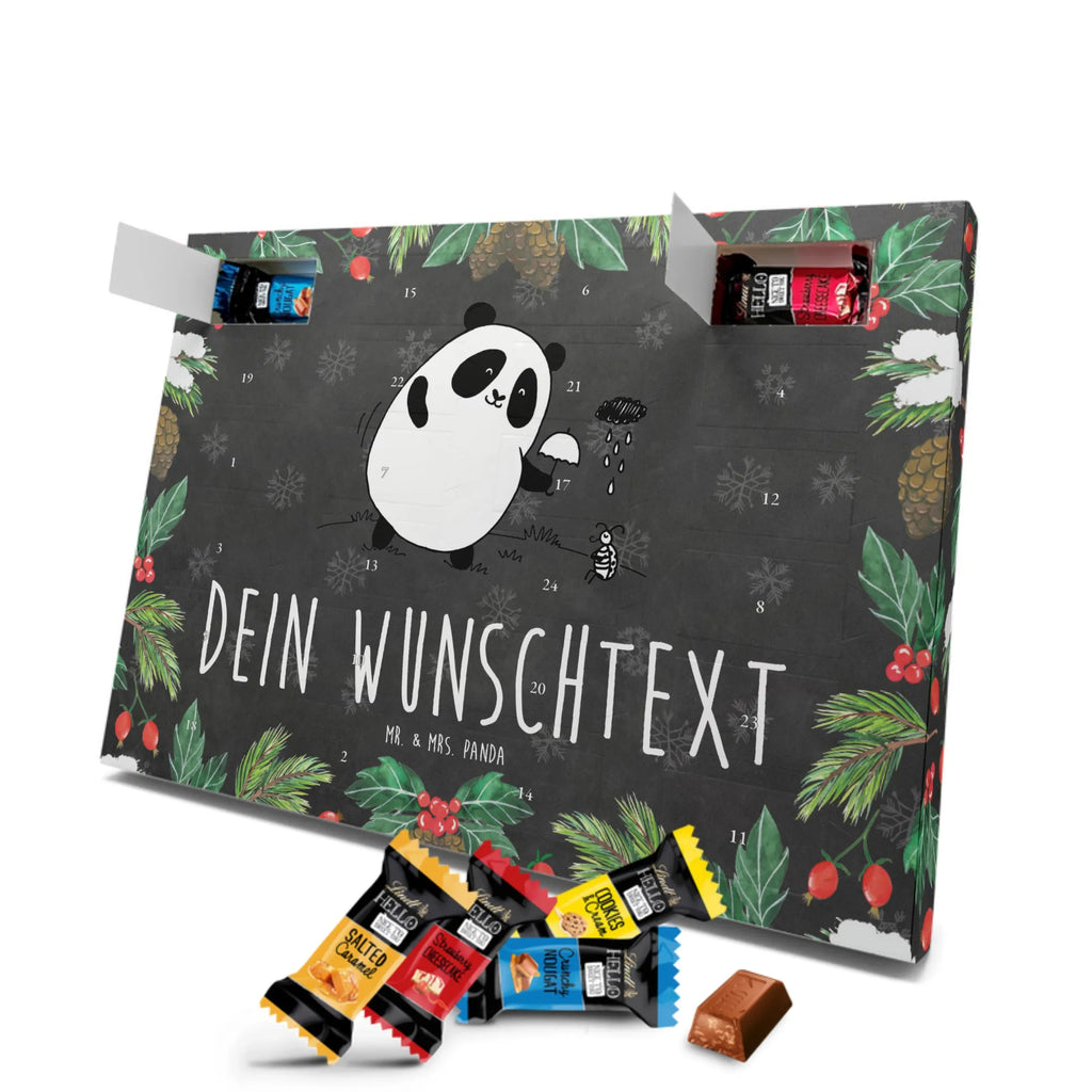 Personalisierter Markenschokolade Adventskalender Panda Zusammenhalt Personalisierter Adventskalender