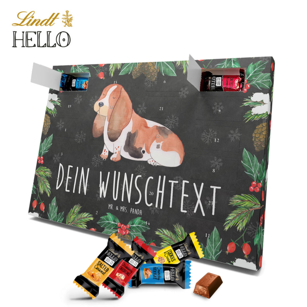 Personalisierter Markenschokolade Adventskalender Hund Basset Hound Personalisierter Adventskalender, Hund, Hundemotiv, Haustier, Hunderasse, Tierliebhaber, Hundebesitzer, Sprüche, Basset Hound, Basset, Hundeliebe, kinderlos