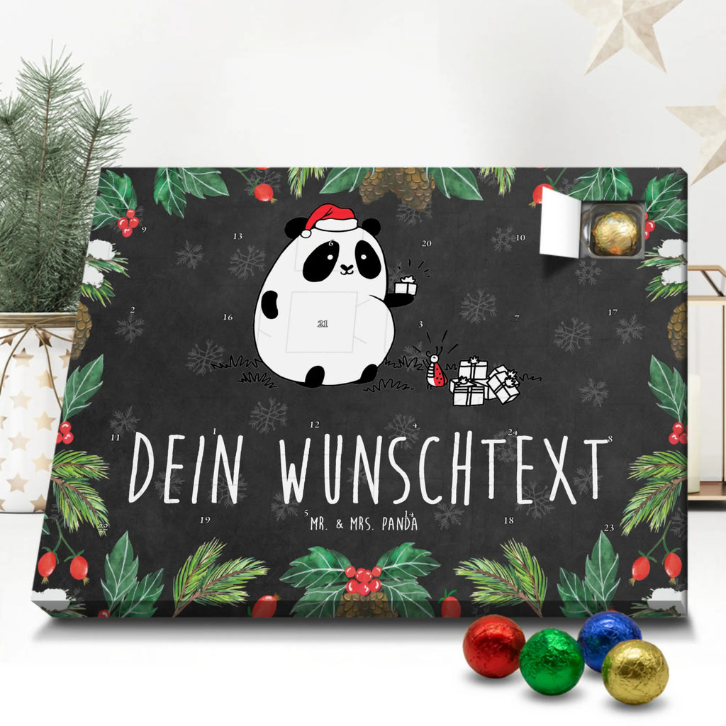 Personalisierter Schoko Adventskalender Panda Weihnachtsgeschenk Personalisierter Adventskalender, Adventskalender mit Namen