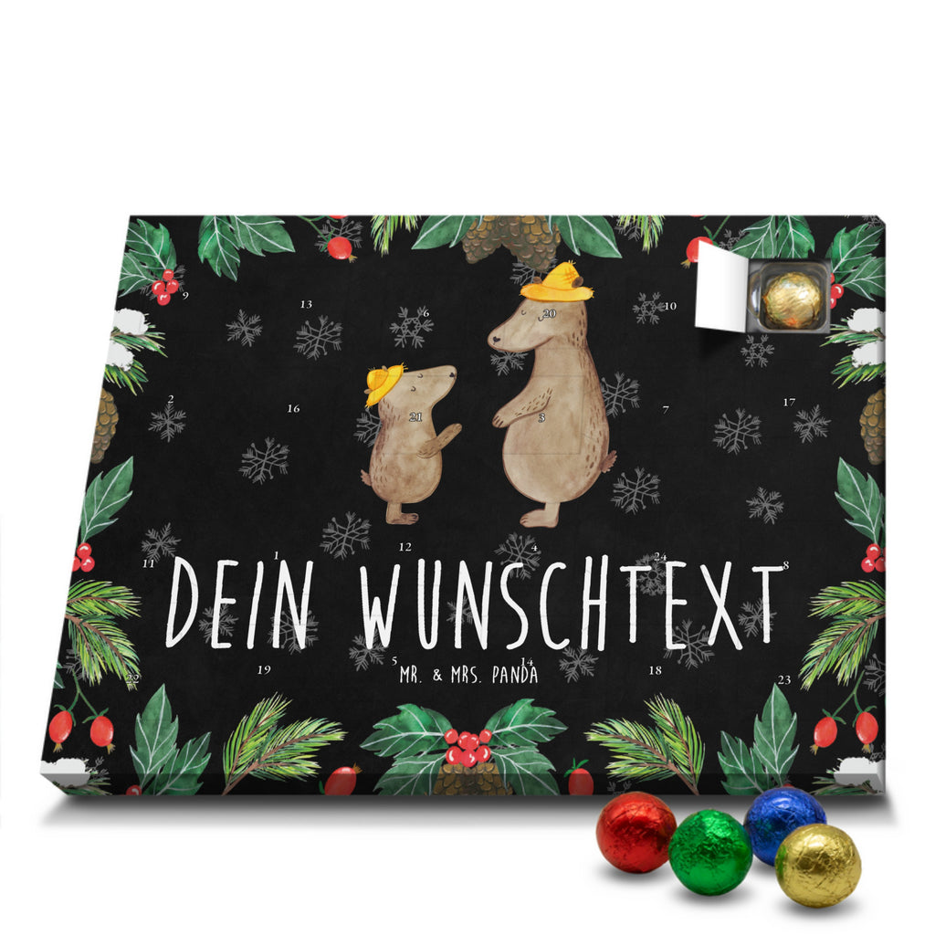 Personalisierter Schoko Adventskalender Bären mit Hut Personalisierter Adventskalender, Adventskalender mit Namen, Familie, Vatertag, Muttertag, Bruder, Schwester, Mama, Papa, Oma, Opa, Bär, Bären, Vater, Papi, Paps, Dad, Daddy, Lieblingsmensch, Sohn, Söhne, Kind, Kinder, Vater-Sohn, Family, Vorbild