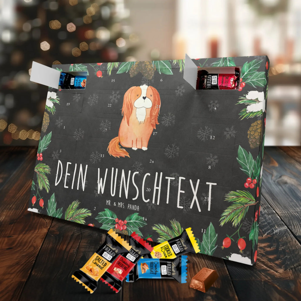 Personalisierter Markenschokolade Adventskalender Hund Cavalier King Charles Spaniel Personalisierter Adventskalender, Hund, Hundemotiv, Haustier, Hunderasse, Tierliebhaber, Hundebesitzer, Sprüche, Cavalier King Charles Spaniel, Cockerspaniel, Spaniel, Spruch, schönster Hund