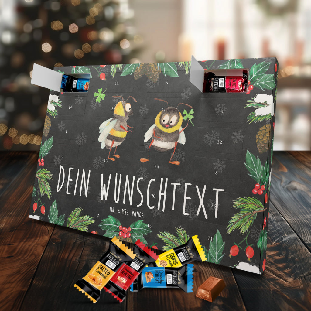 Personalisierter Markenschokolade Adventskalender Hummeln Kleeblatt Personalisierter Adventskalender, Tiermotive, Gute Laune, lustige Sprüche, Tiere, Hummel, Biene, Spruch positiv, Biene Deko, Spruch schön, glücklich sein, glücklich werden, Spruch fröhlich