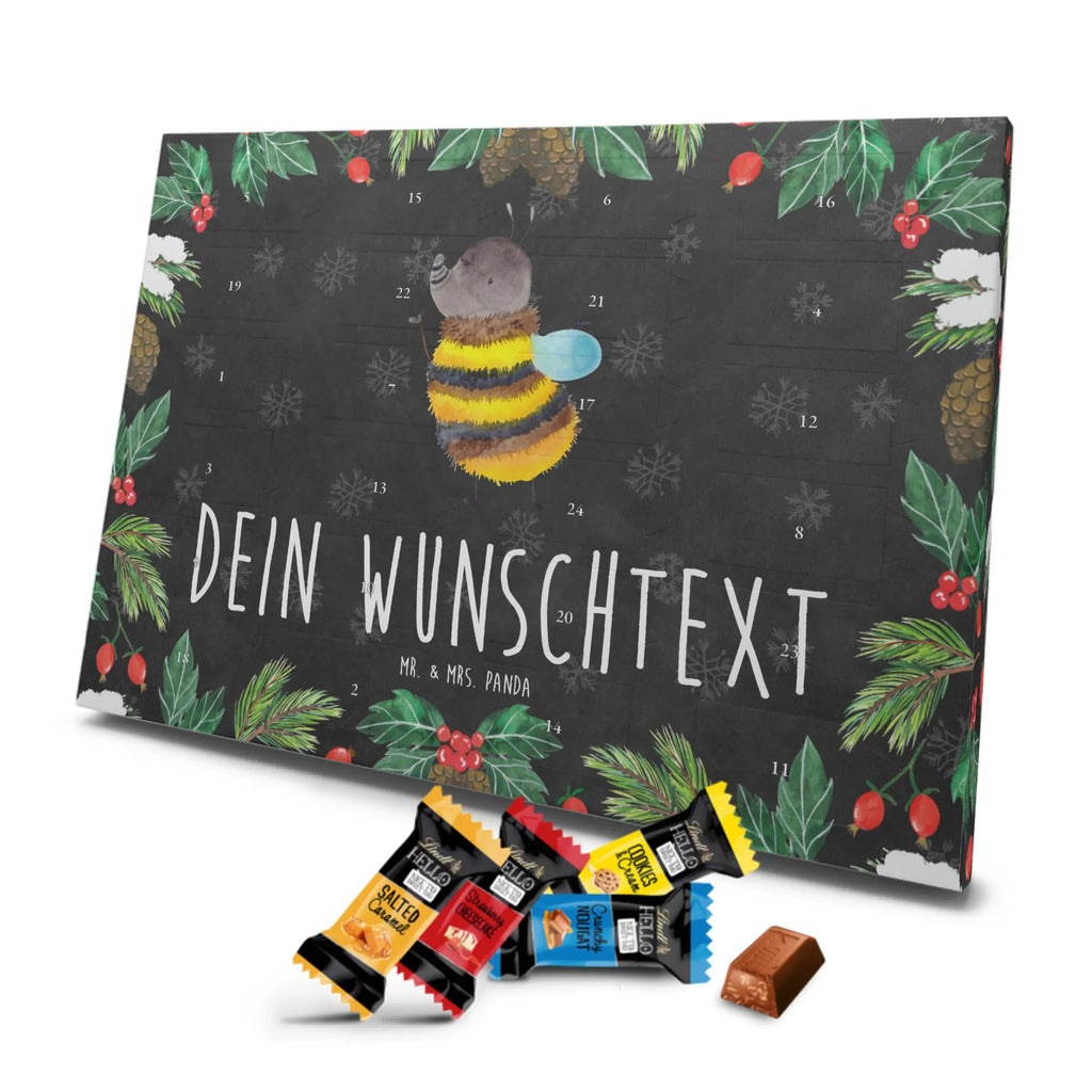 Personalisierter Markenschokolade Adventskalender Hummel flauschig Personalisierter Adventskalender, Tiermotive, Gute Laune, lustige Sprüche, Tiere, Hummel, Flauschig, Biene, Blume, Natur