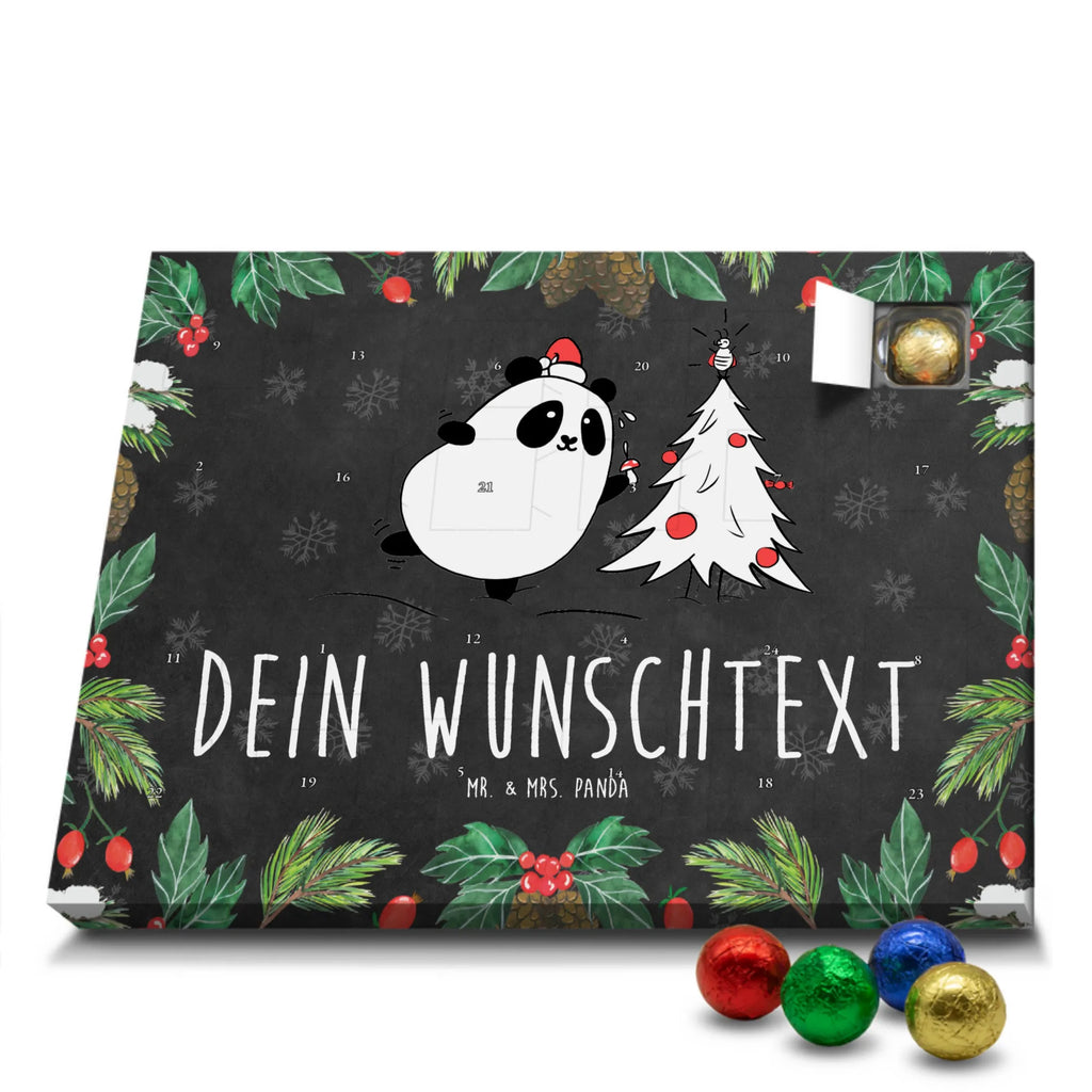 Personalisierter Schoko Adventskalender Panda Weihnachtszeit Personalisierter Adventskalender, Adventskalender mit Namen