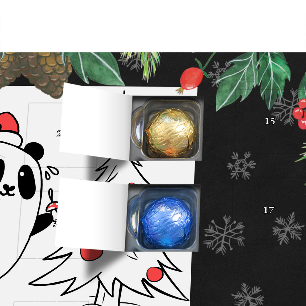 Personalisierter Schoko Adventskalender Panda Weihnachtszeit Personalisierter Adventskalender, Adventskalender mit Namen