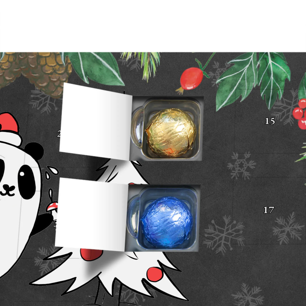 Personalisierter Schoko Adventskalender Panda Weihnachtszeit Personalisierter Adventskalender, Adventskalender mit Namen