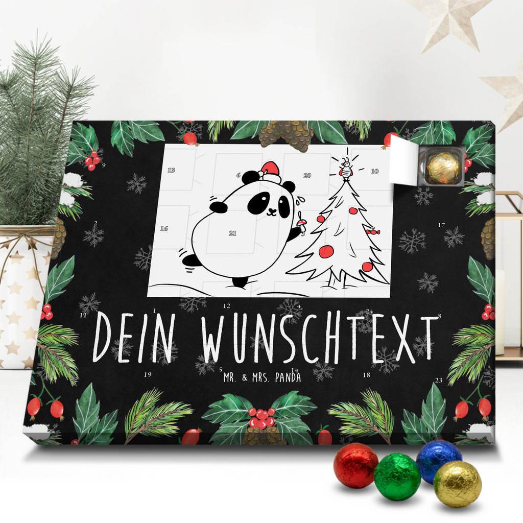 Personalisierter Schoko Adventskalender Panda Weihnachtszeit Personalisierter Adventskalender, Adventskalender mit Namen