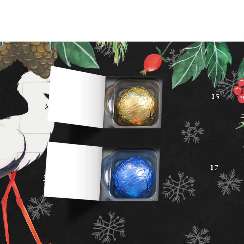 Personalisierter Schoko Adventskalender Storch Personalisierter Adventskalender, Adventskalender mit Namen, Tiermotive, Gute Laune, lustige Sprüche, Tiere, Storch, Störche, Schwangerschaft, Geburt, Mutter, Mütter, Mutter werden, Schwanger, Babybauch, Baby