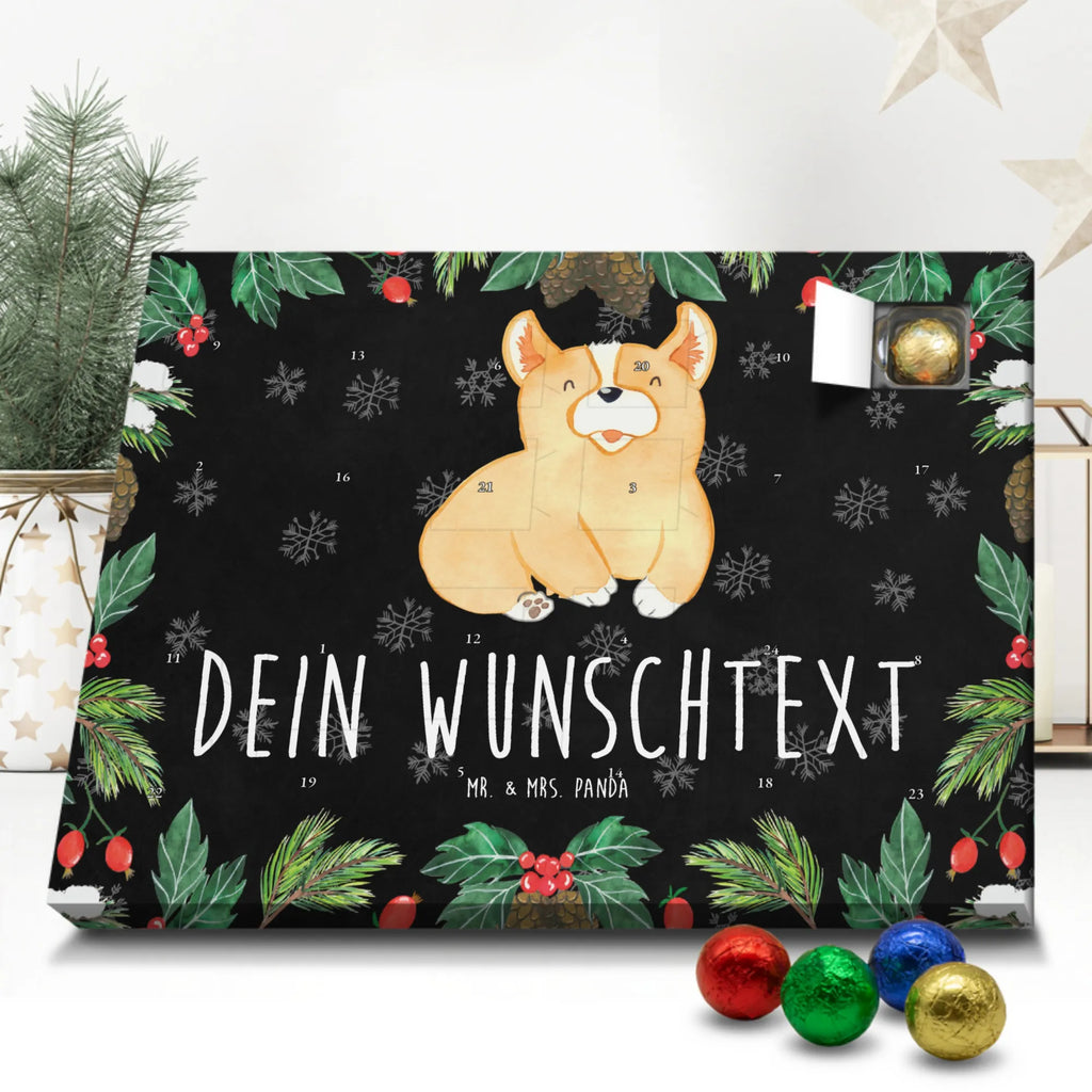 Personalisierter Schoko Adventskalender Corgie Personalisierter Adventskalender, Adventskalender mit Namen, Hund, Hundemotiv, Haustier, Hunderasse, Tierliebhaber, Hundebesitzer, Sprüche, Corgie, Welsh Corgie Pembroke, britisch, Motivation, Spruch, Hundespruch, Lebensfreude