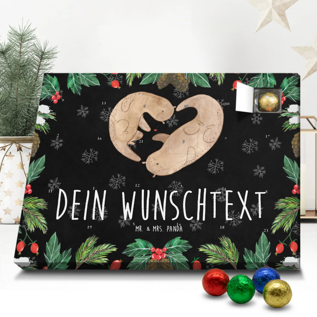 Personalisierter Schoko Adventskalender Otter Herz Personalisierter Adventskalender, Adventskalender mit Namen, Otter, Fischotter, Seeotter, Liebe, Herz, Liebesbeweis, Liebesgeschenk, Bessere Hälfte, Love you, Jahrestag, Hochzeitstag, Verlobung, gemeinsames Leben