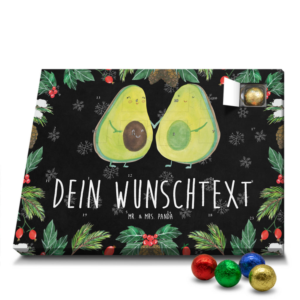 Personalisierter Schoko Adventskalender Avocado Pärchen Personalisierter Adventskalender, Adventskalender mit Namen, Avocado, Veggie, Vegan, Gesund, Avocuddle, Liebe, Schwangerschaft, Familie, Babyshower, Babyparty, Hochzeit, Kinder, Avocados, Geburt