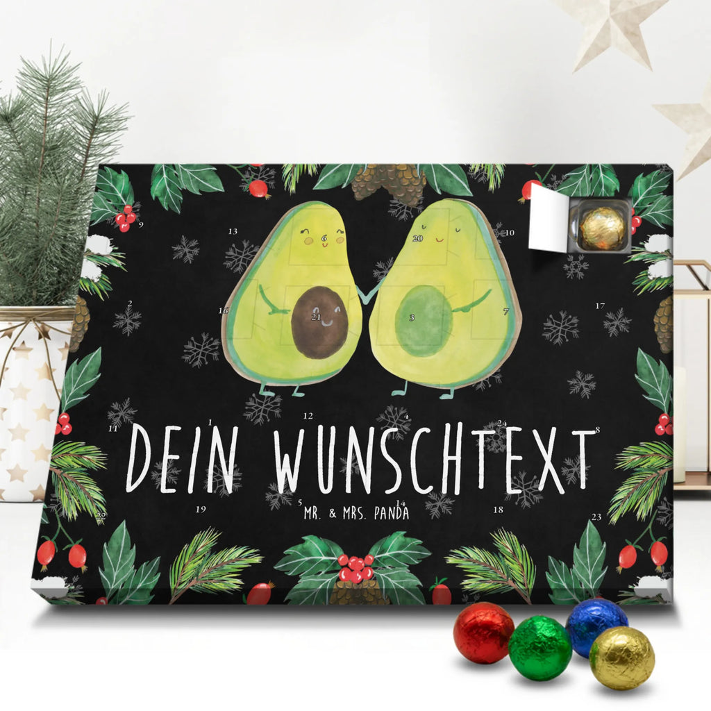 Personalisierter Schoko Adventskalender Avocado Pärchen Personalisierter Adventskalender, Adventskalender mit Namen, Avocado, Veggie, Vegan, Gesund, Avocuddle, Liebe, Schwangerschaft, Familie, Babyshower, Babyparty, Hochzeit, Kinder, Avocados, Geburt