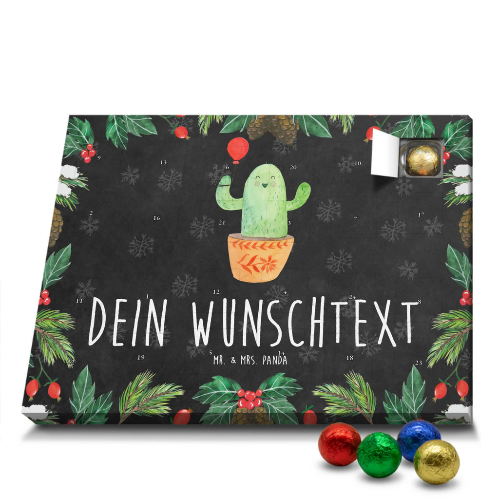 Personalisierter Schoko Adventskalender Kaktus Luftballon Personalisierter Adventskalender, Adventskalender mit Namen, Kaktus, Kakteen, Luftballon, Neustart, Freude, Büro, Stress, Büroalltag, Freundin, Freund, Ausbildung, Prüfung