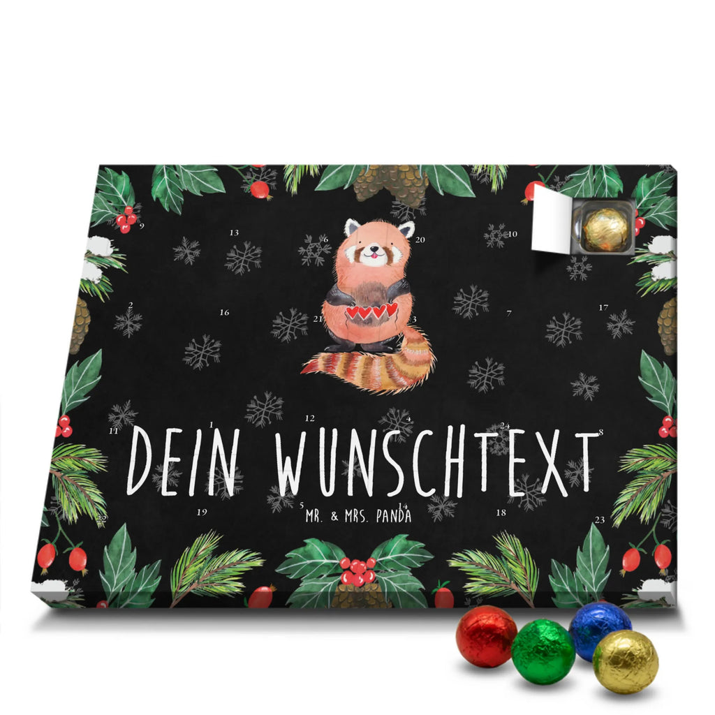 Personalisierter Schoko Adventskalender Roter Panda Personalisierter Adventskalender, Adventskalender mit Namen, Tiermotive, Gute Laune, lustige Sprüche, Tiere, Panda, Liebe, Rot, Herz, Liebling, Lieblingsmensch