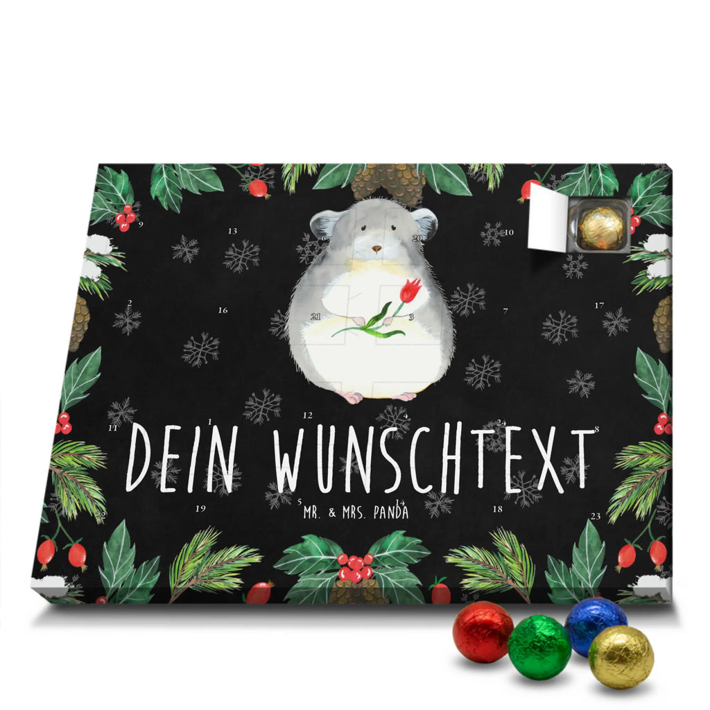 Personalisierter Schoko Adventskalender Chinchilla Blume Personalisierter Adventskalender, Adventskalender mit Namen, Tiermotive, Gute Laune, lustige Sprüche, Tiere, Chinchilla, Chinchillas, Liebeskummer, Kummer, Depressionen, traurig sein, Chaos, Glücklichsein, Büro, Büroalltag