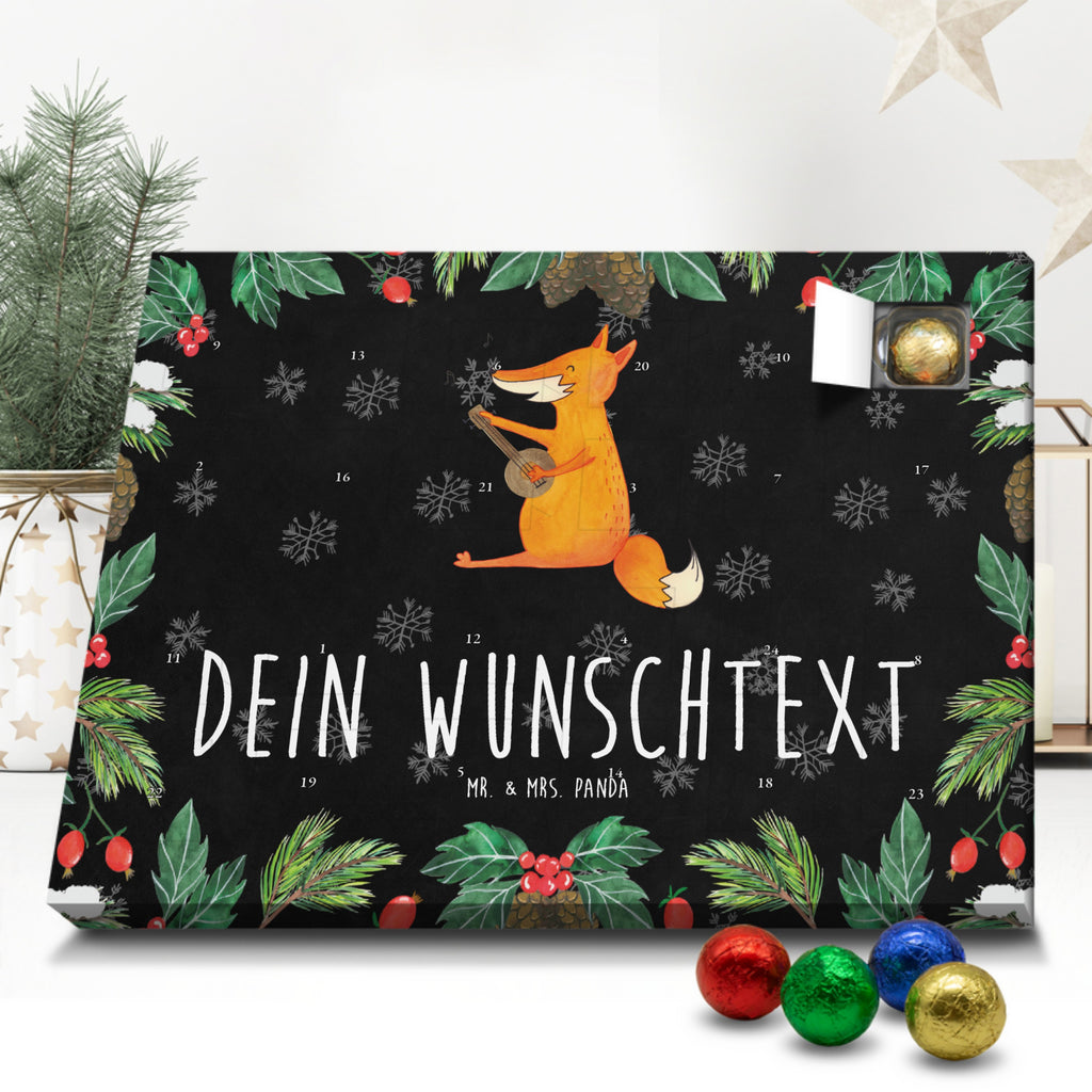 Personalisierter Schoko Adventskalender Fuchs Gitarre Personalisierter Adventskalender, Adventskalender mit Namen, Fuchs, Füchse, Geschenk Musiker, Musik Spruch, Musikerin, Sänger, Sängerin, Gitarre