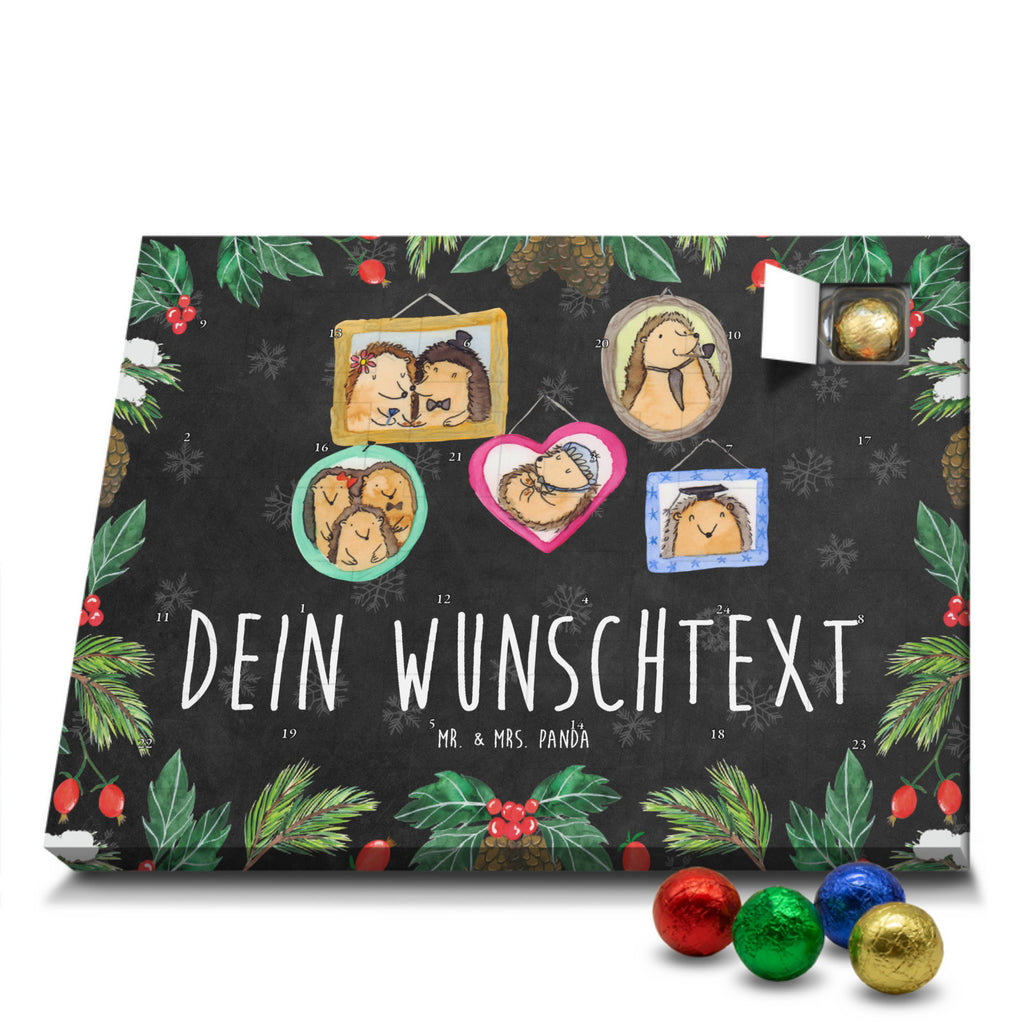 Personalisierter Schoko Adventskalender Igel Familie Personalisierter Adventskalender, Adventskalender mit Namen, Familie, Vatertag, Muttertag, Bruder, Schwester, Mama, Papa, Oma, Opa, Liebe, Igel, Bilder, Zusammenhalt, Glück