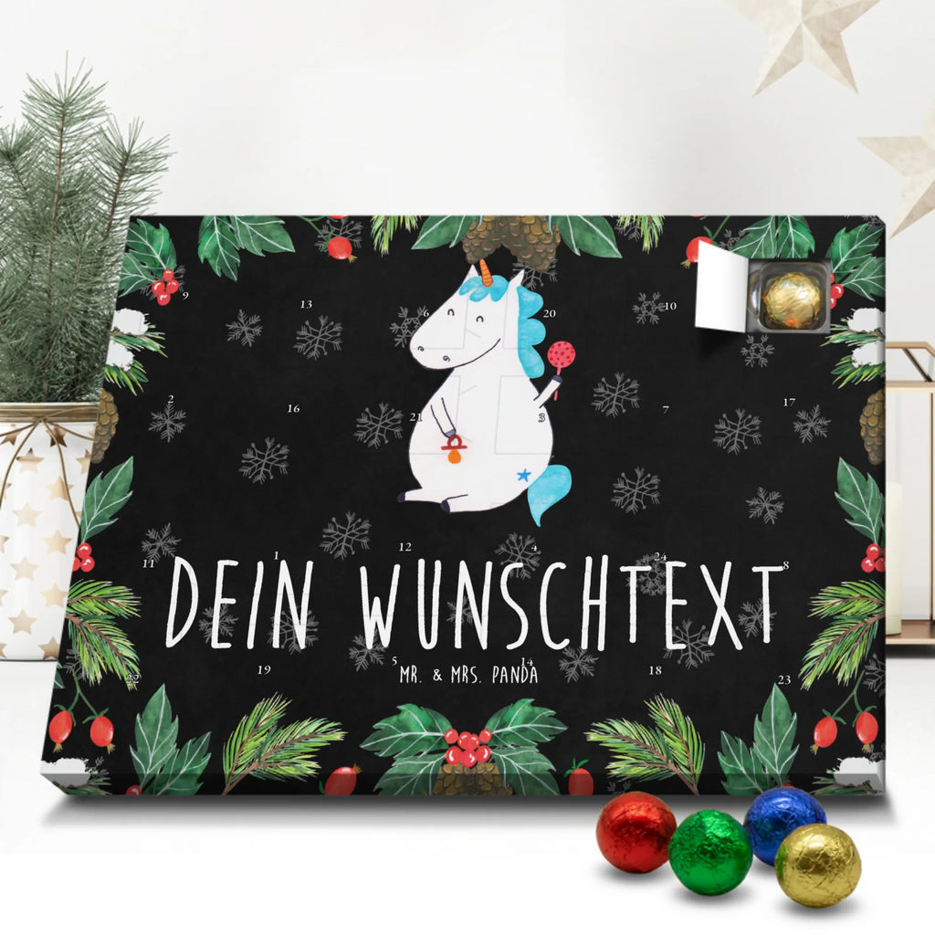 Personalisierter Schoko Adventskalender Einhorn Baby Personalisierter Adventskalender, Adventskalender mit Namen, Einhorn, Einhörner, Einhorn Deko, Pegasus, Unicorn, Mutter, Geburt, Geburtstag, erstes Kind, Baby, Babyglück, Nachwuchs, Eltern, Party, Kind, Schnuller