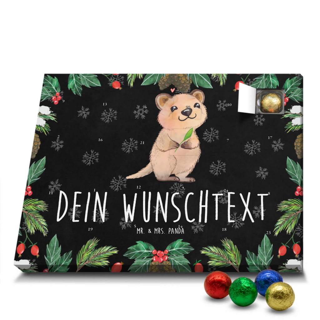 Personalisierter Schoko Adventskalender Quokka Happy Personalisierter Adventskalender, Adventskalender mit Namen, Tiermotive, Gute Laune, lustige Sprüche, Tiere, Quokka, Verschieben, Aufschieberitis, Lustiger Spruch, Niedliches Tier, Dinge erledigen