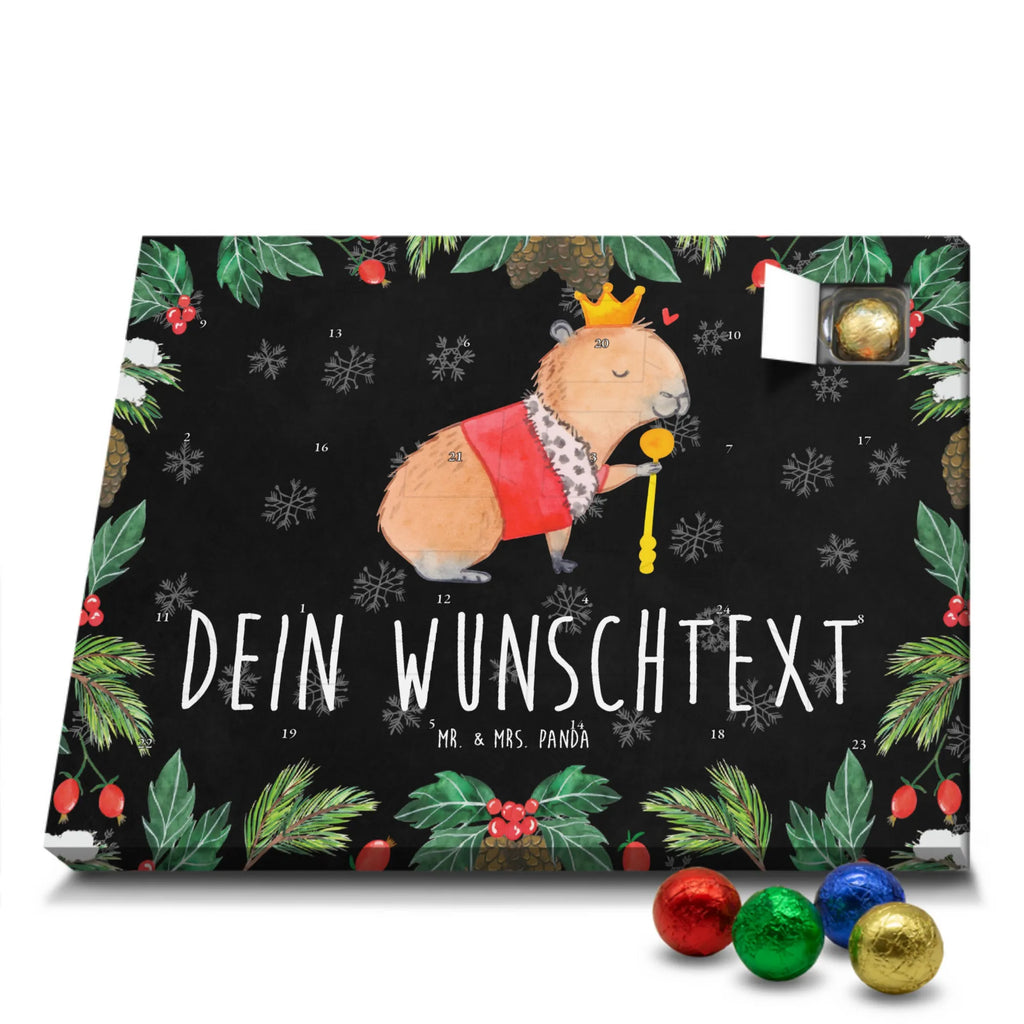 Personalisierter Schoko Adventskalender Capybara König Personalisierter Adventskalender, Adventskalender mit Namen, Tiermotive, Gute Laune, lustige Sprüche, Tiere, Capybara, König