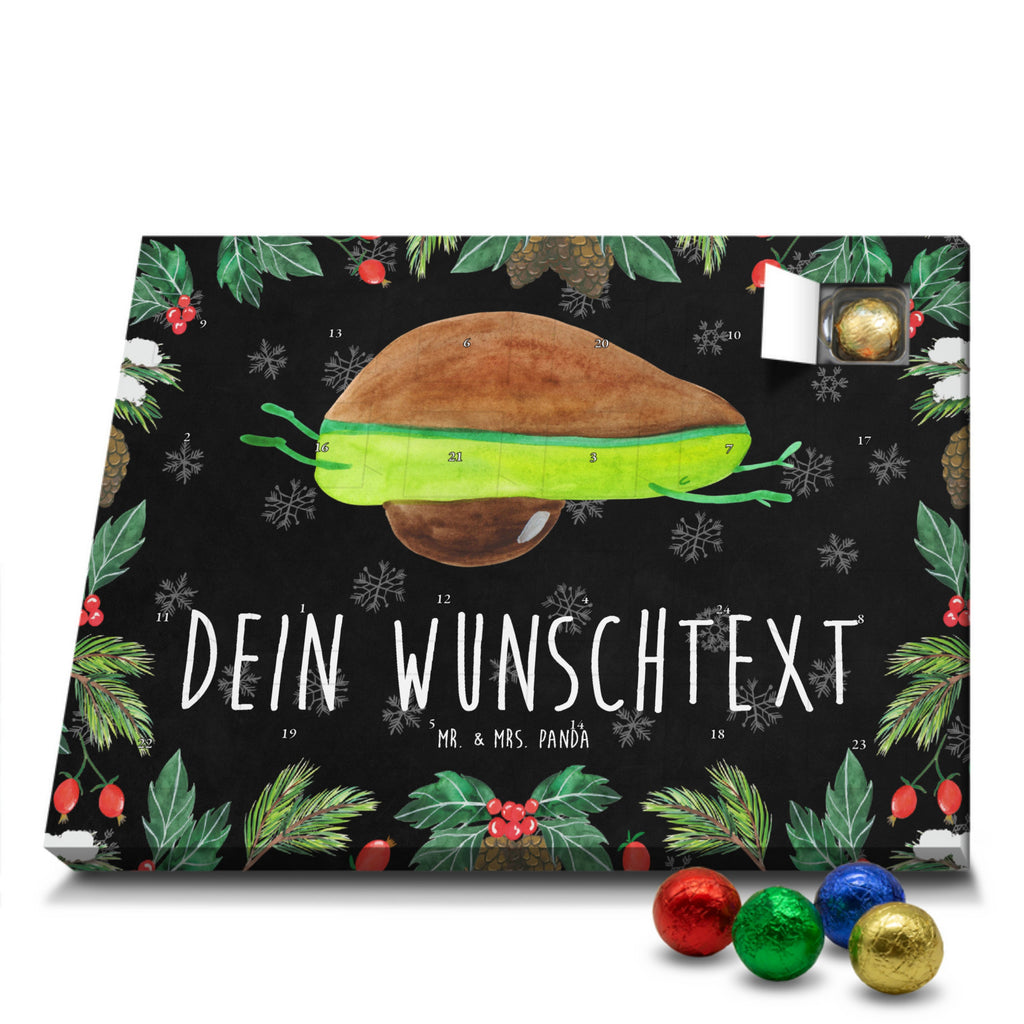 Personalisierter Schoko Adventskalender Avocado Yoga Personalisierter Adventskalender, Adventskalender mit Namen, Avocado, Veggie, Vegan, Gesund, Avocado Yoga Vegan