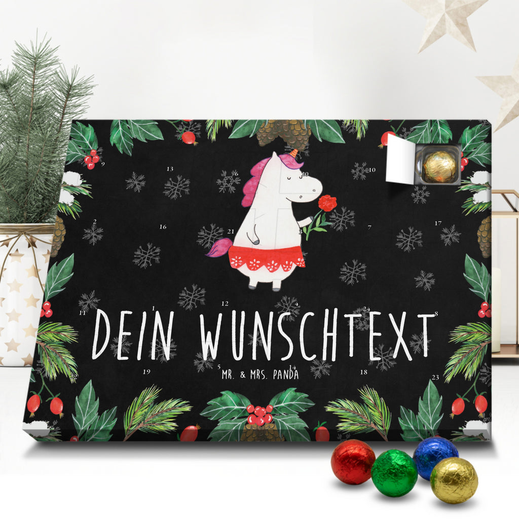 Personalisierter Schoko Adventskalender Einhorn Dame Personalisierter Adventskalender, Adventskalender mit Namen, Einhorn, Einhörner, Einhorn Deko, Pegasus, Unicorn, Dame, Lady, feine Dame, Freundin, Frau, Bachelor, Bachelorette, Abfuhr, Schluss machen, Trennung