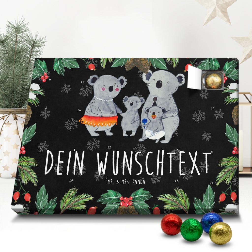 Personalisierter Schoko Adventskalender Koala Familie Personalisierter Adventskalender, Adventskalender mit Namen, Familie, Vatertag, Muttertag, Bruder, Schwester, Mama, Papa, Oma, Opa, Koala, Koalas, Family, Kinder, Geschwister, Familienleben