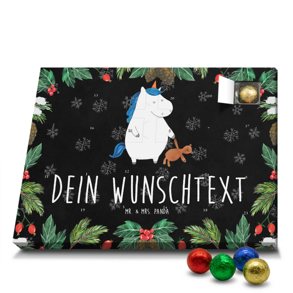 Personalisierter Schoko Adventskalender Einhorn Teddy Personalisierter Adventskalender, Adventskalender mit Namen, Einhorn, Einhörner, Einhorn Deko, Pegasus, Unicorn, schlafen, gute Nacht, Single, Bett, Träumen, Freundin, Singleleben